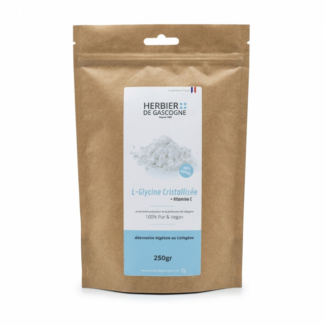 L-Glycine Cristallisée + Vitamine C Herbier de Gascogne, 250 g