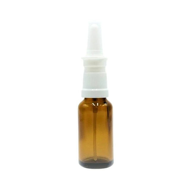 Spray nasal en verre ambré vide rechargeable