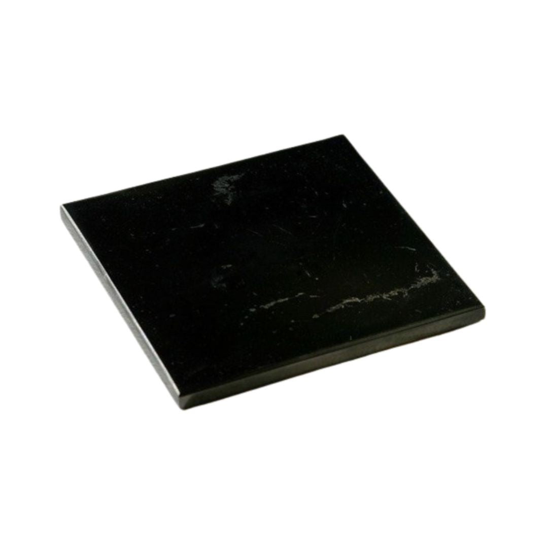 Plaque de shungite polie 10 x 10 cm