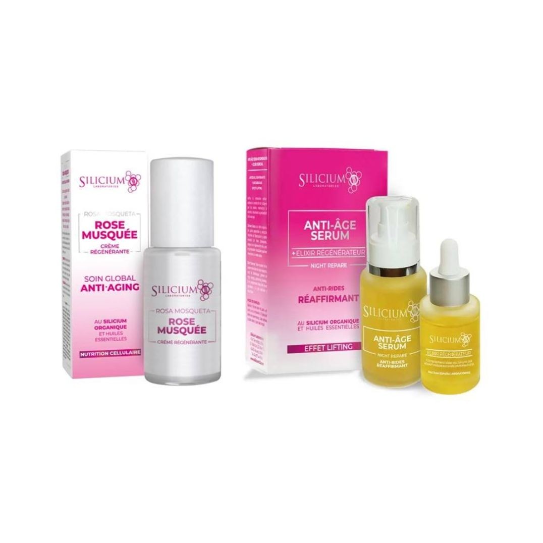 Pack Silicium Sérum & Elixir Essentiel + Crème Rose Musquée