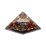 Orgonite Pyramide Fleur de vie pointe de Cristal