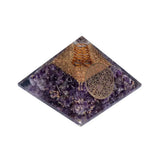 Orgonite Pyramide améthyste fleur de vie