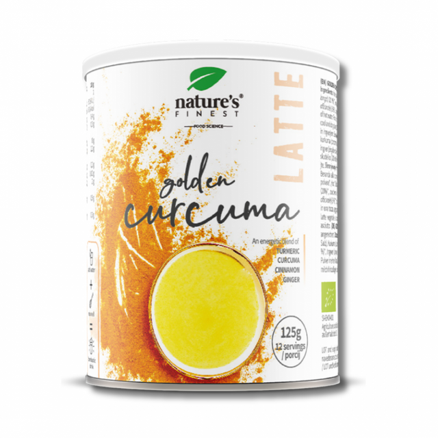 Golden Curcuma bio Nature's Finest, poudre de curcuma, cannelle de Ceylan et gingembre, sachet de 125 g