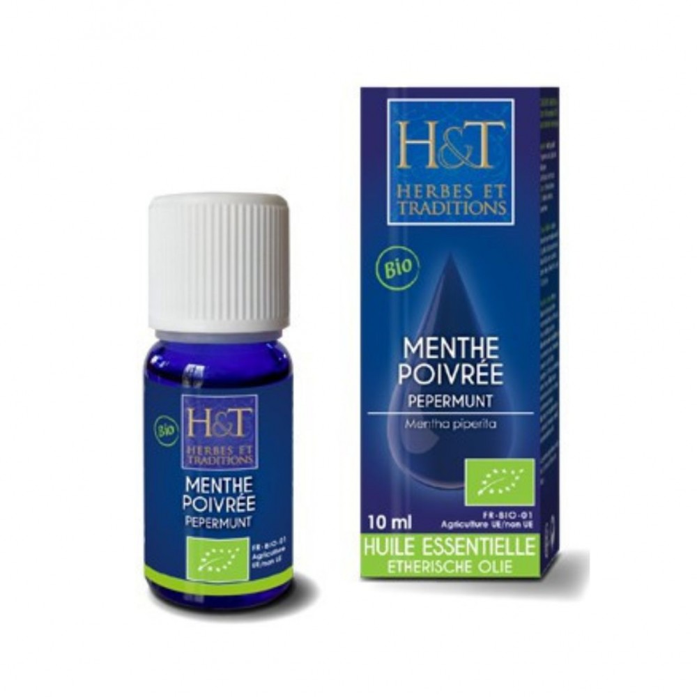 Huile essentielle Menthe poivrée Herbes et Traditions, 10 ml