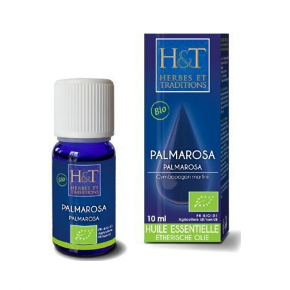 Huile essentielle Palmarosa Herbes et Traditions, 10 ml