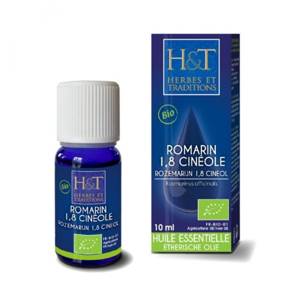 Huile essentielle Romarin 1,8 Cinéole Herbes et Traditions, 10 ml