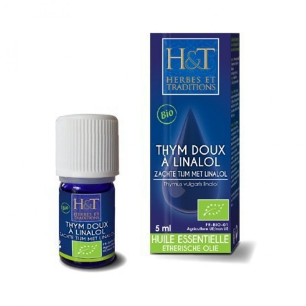 Huile essentielle Thym doux à Linalol Herbes et Traditions, 5 ml