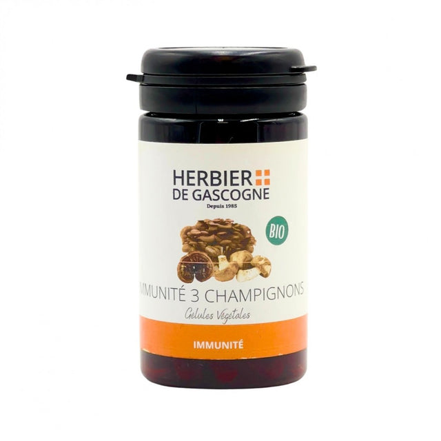 Immunité 3 champignons bio Herbier de Gascogne, 90 capsules