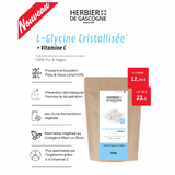 L-Glycine Cristallisée + Vitamine C Herbier de Gascogne, 250 g
